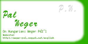 pal weger business card